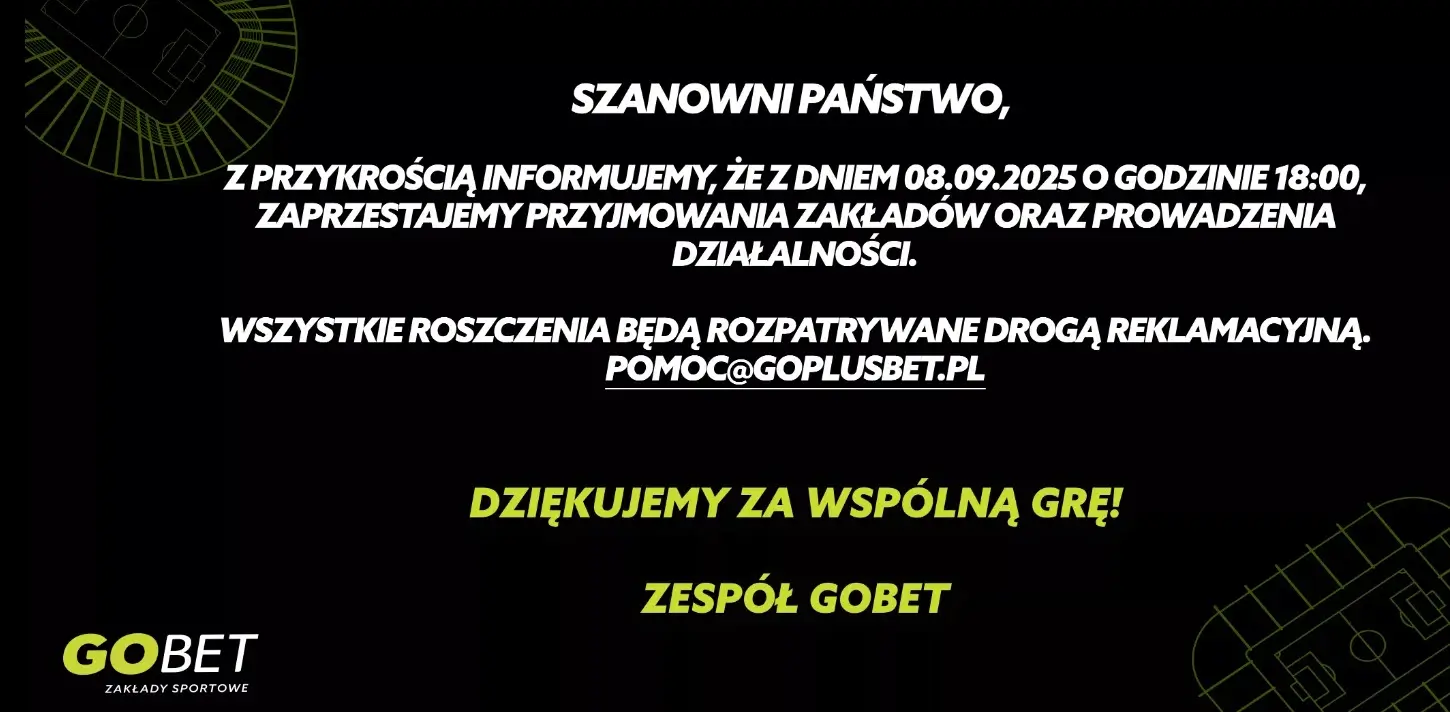 Gobet ogłosił zamknięcie działalności w Polsce